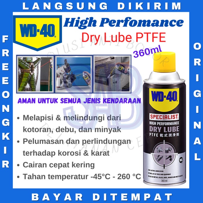 Terlaris Pelumas Anti Karat Wd 40 Dry Lube Wd40 Melindungi Rantai Motor Sepeda