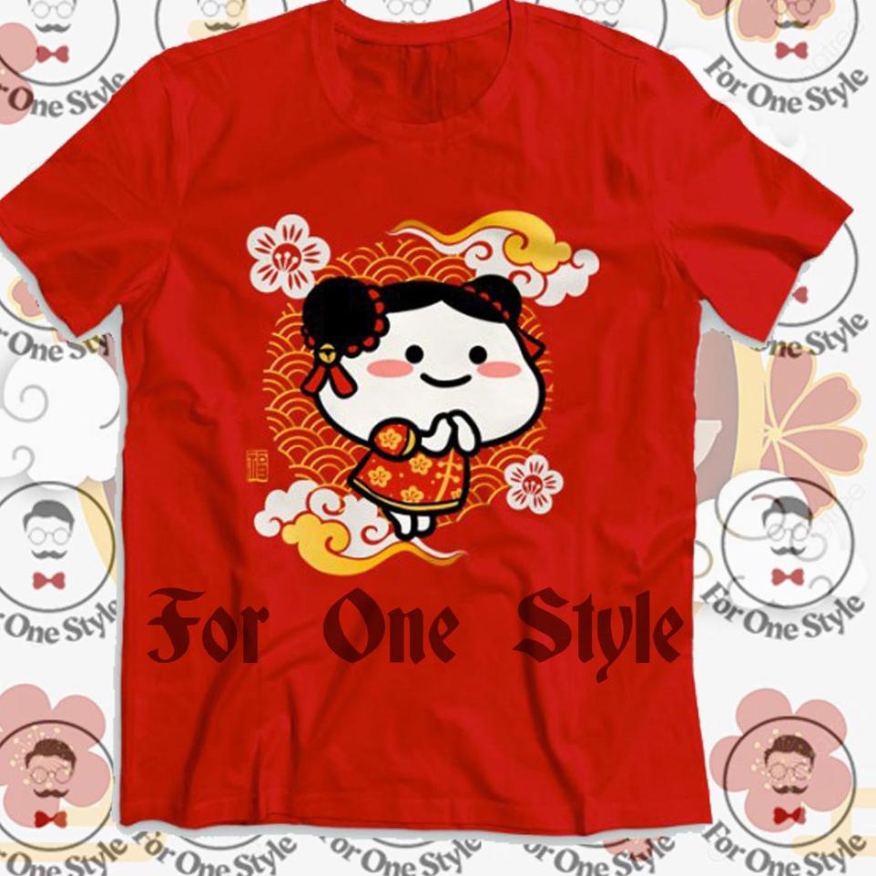 ✈ KAOS IMLEK SINCIA CHINESE NEW YEAR 2022 - KAOS IMLEK PENTOL 05 pentol cewe cici cute - IMLEK CUBY 