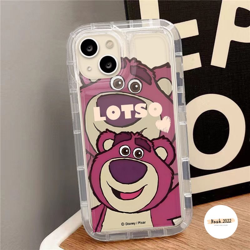 Kartun Manyo Airbag Shockproof Case Xiaomi Redmi Note9 11 10s 10 11s Note11 Note10s Redmi 9T 9A 9C NFC A1 10 10A Pasangan Beruang Strawberry Lucu Bening Lembut Tpu Cover