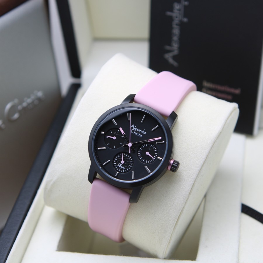 JAM TANGAN WANITA ALEXANDRE CHRISTIE AC 2A22 RUBBER ORIGINAL GARANSI RESMI 1 TAHUN