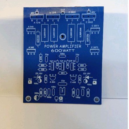 pcb power amplifier 600 wat mono