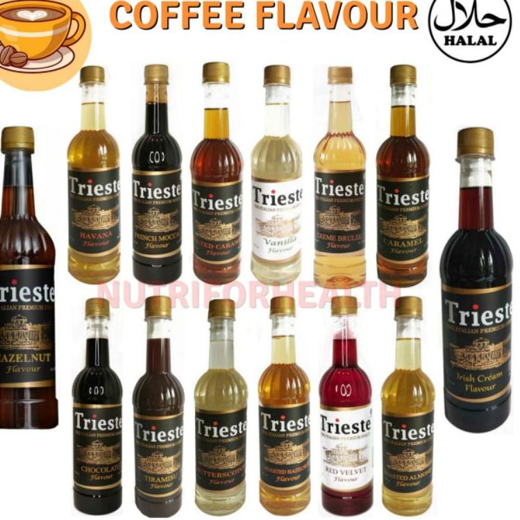 

STAR (650ml) Trieste Syrup HALAL Caramel Creme Brulee Hazelnut Almond Red Velvet Butterscoth Mocca Coklat