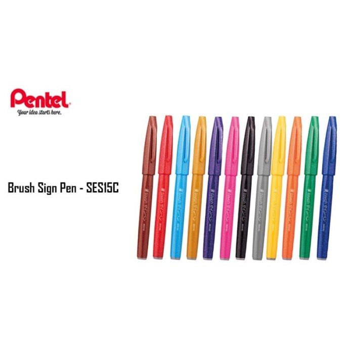 

Terlaris Pentel Brush Sign Pens Fude Touch