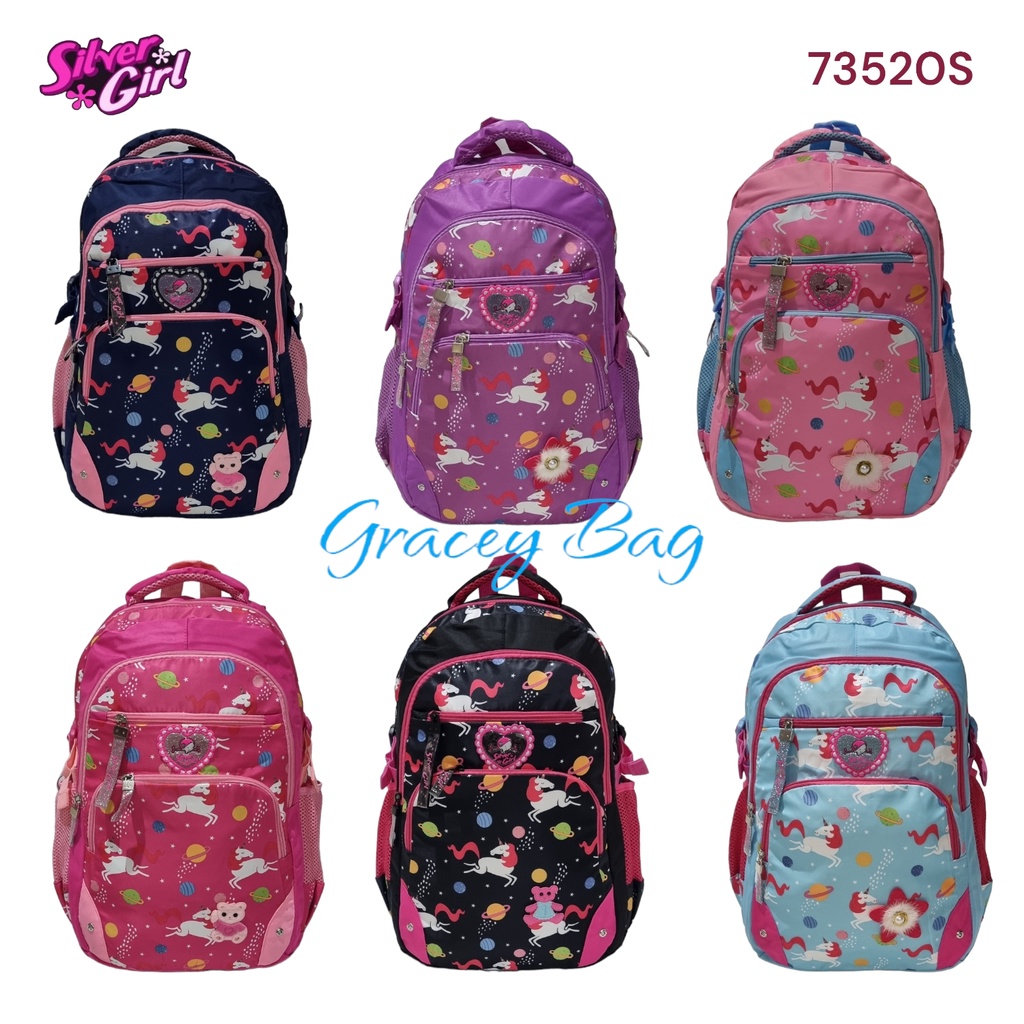 GB-73420S/73520S Tas Ransel Anak Perempuan / Remaja Silvergirl Unicorn