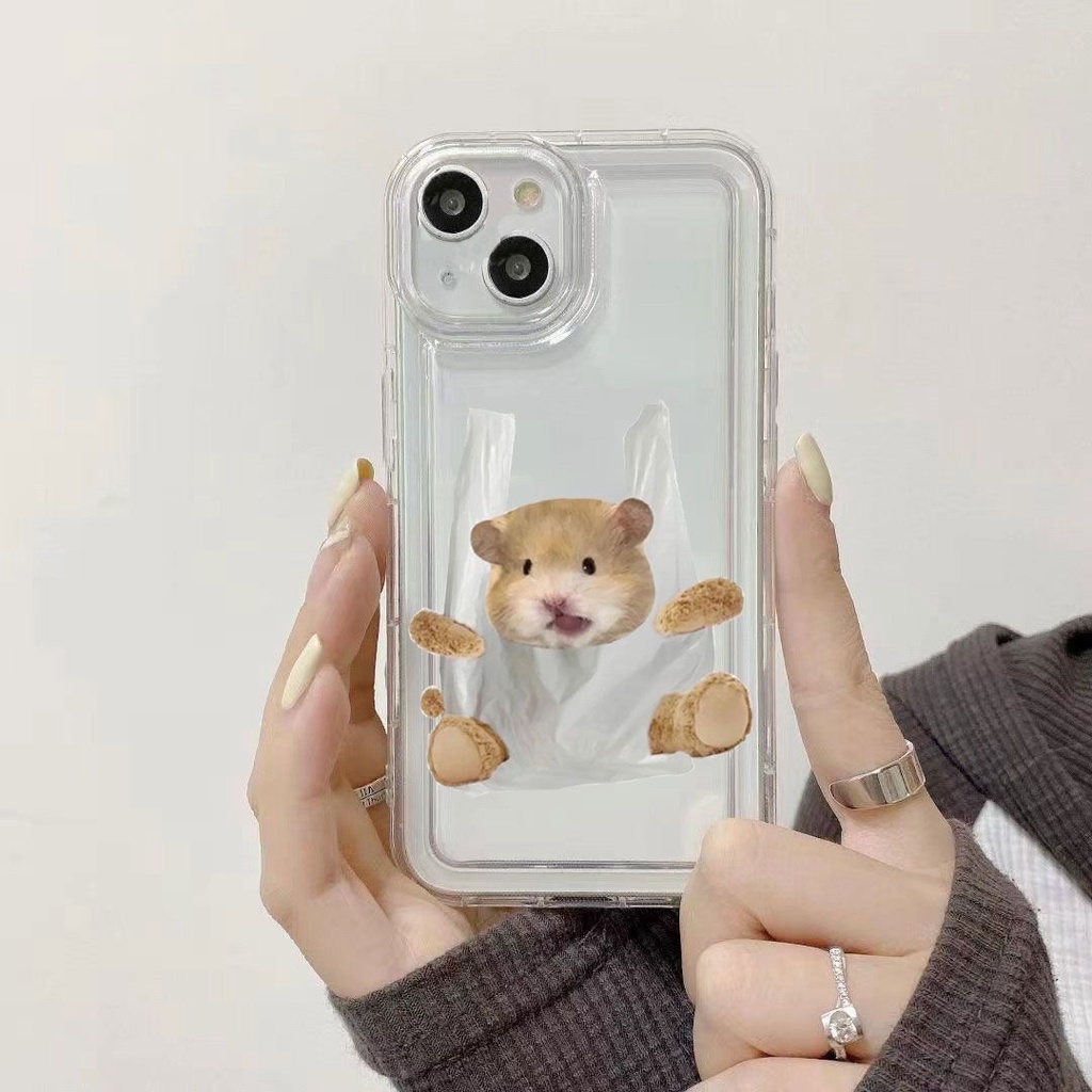 IPHONE Soft Case Lucu Kompatibel Untuk Iphone14 13 11 12 Pro XS Max X Xr7 +8 Plus Casing Ponsel Transparan TPU Silikon Shockproof Cover