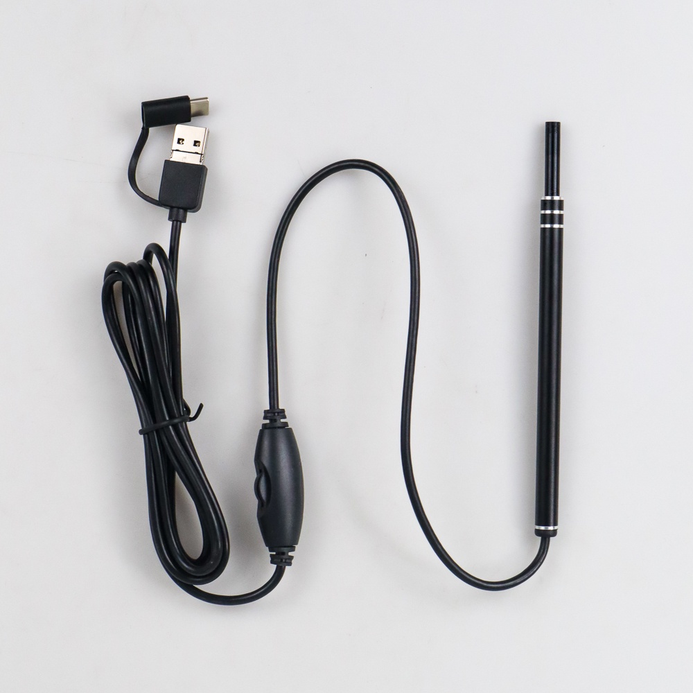 TaffOmicron Kamera Endoskopi Pembersih Telinga Endoscope USB 3 in 1 - i96 - Black - OMCA3BBK