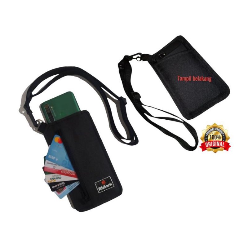 Dompet HP ID Card Holder/Tas hp Gantungan Leher Wanita Pria Motif/Hanging Phone Sako Wallet Nomo Premium dompet pria perempuan kartu tas hp Wanita Kekinian