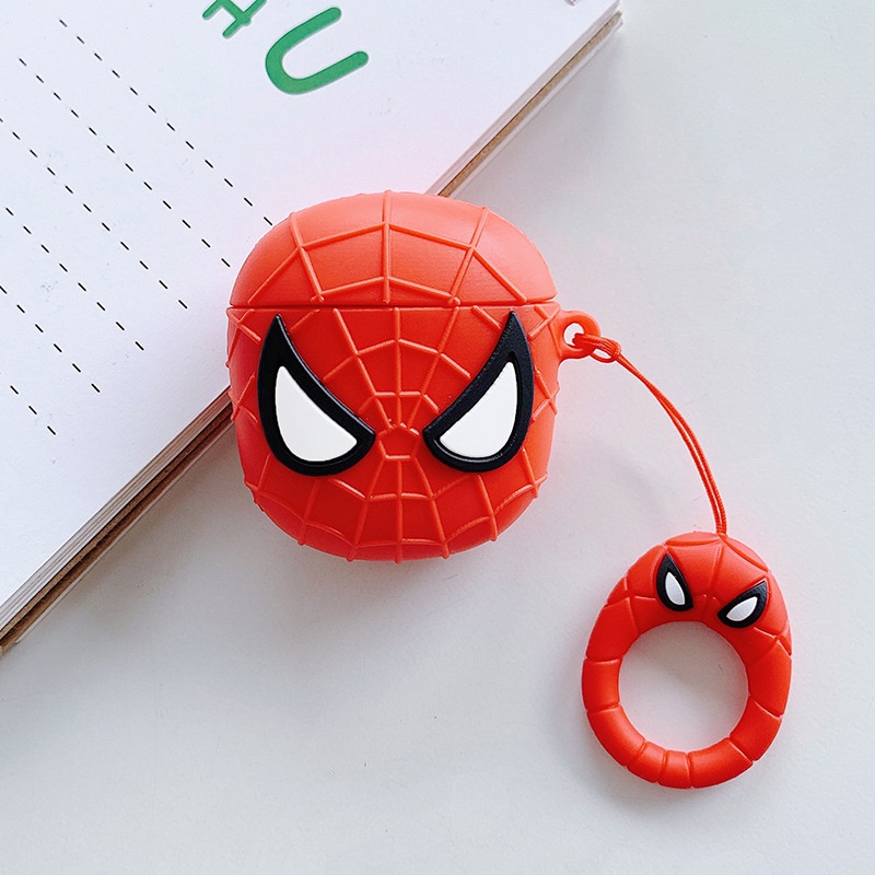 Super Man Kartun Shell Earphone Pelindung Cover Lembut Silikon Case Untuk I9/I11/I12/I13/I23I24/I25/I27/I100/Inpods12-TWS Headset