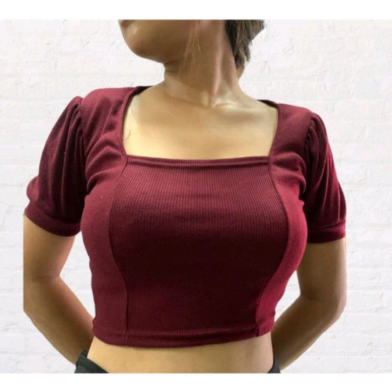 CROP TOP VELICIA RIB NOBRANDRIB IMPORT