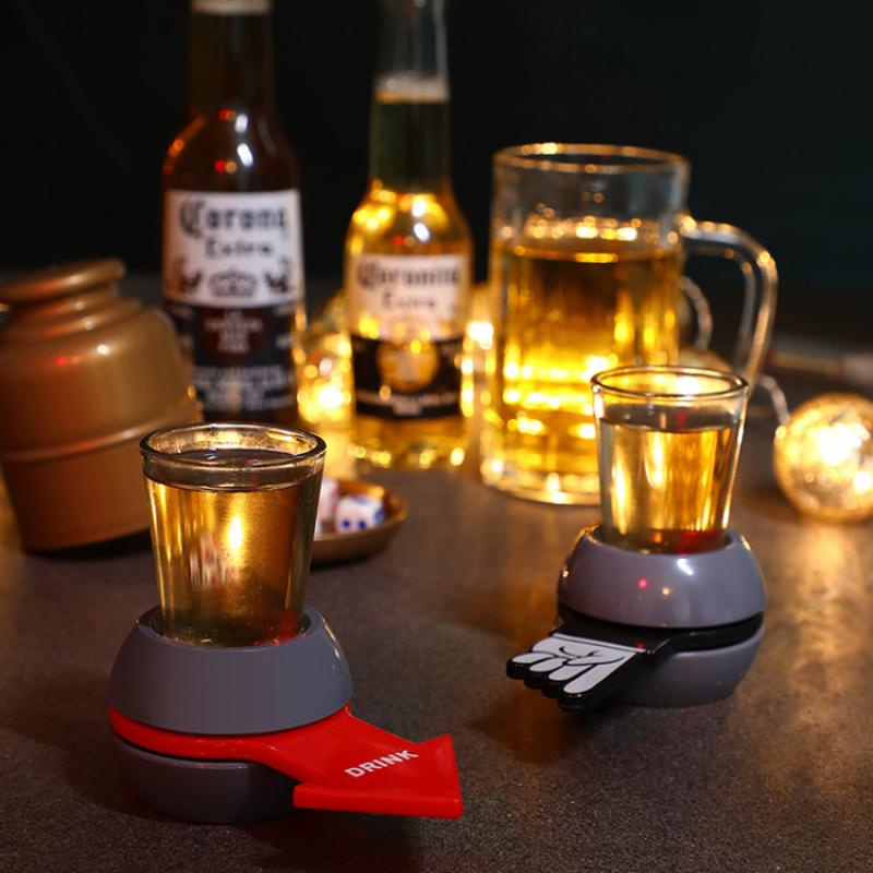 Spin The Shot Pointer Shot Spinner Fun Party Table Game Bar Beer Anggur Minum Game Hiburan Rotatable Turntable Tumblers Kit