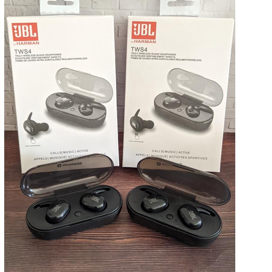 ▼ EARPHONE Headset Bluetooth TWS-4 Wireless Earphone TWS4 TWS 4 ♤