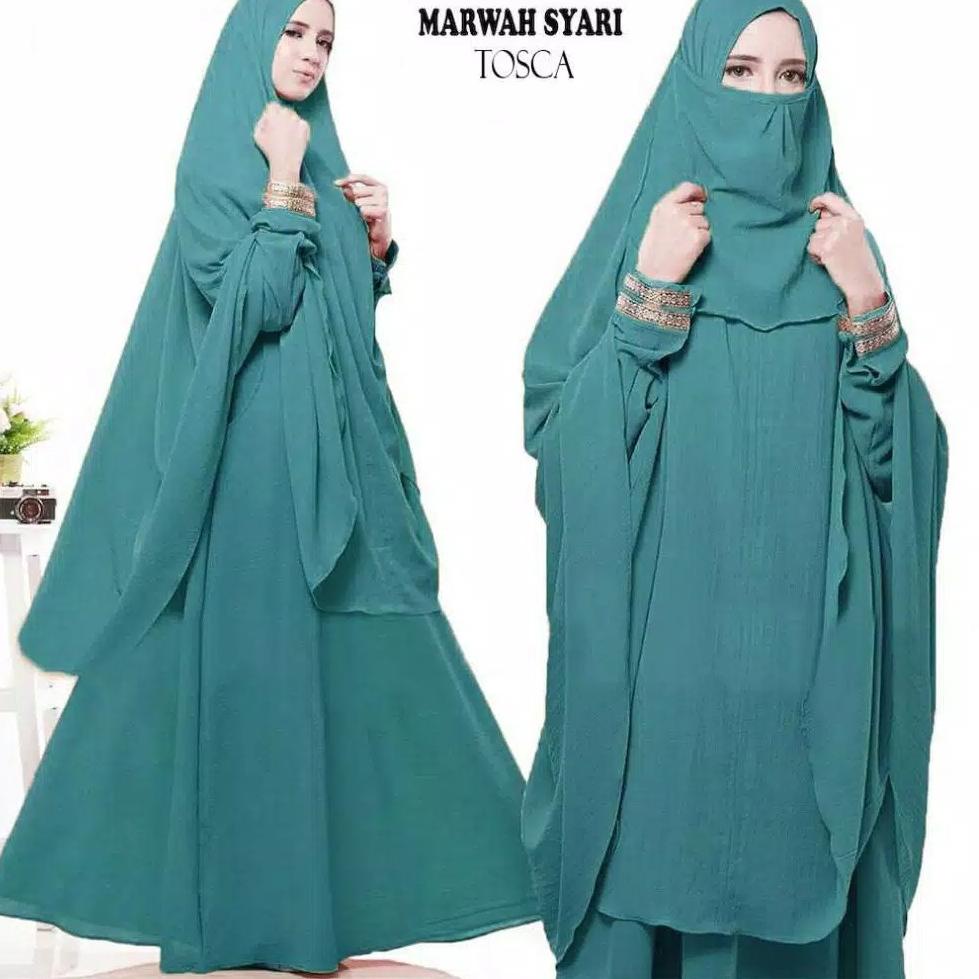 Terbaik GAMIS MARWAH SYARI SET CADAR//GAMIS TERMURAH//GAMIS SET CADAR//GAMIS SYARI TERBARU
