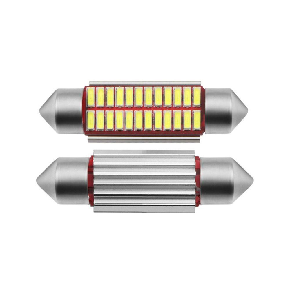 Lanfy Bohlam Mobil 1pc Festoon LED non polar Putih 31/36 /39 /41mm Lampu Plat Lisensi Interior Mobil