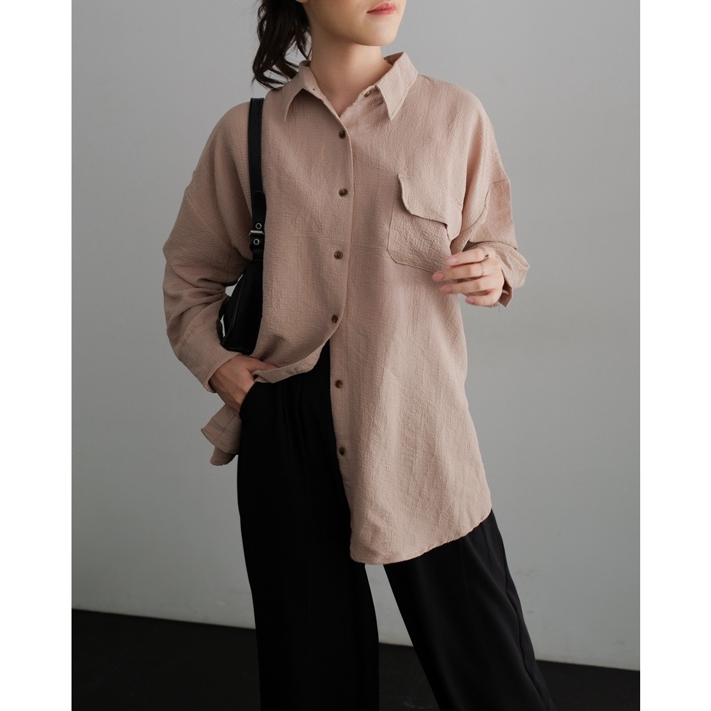 Myrubylicious KIONE SHIRT KODE N 649 | SHIRT | KEMEJA WANITA | KEMEJA LENGAN PANJANG | KEMEJA OVERSIZED