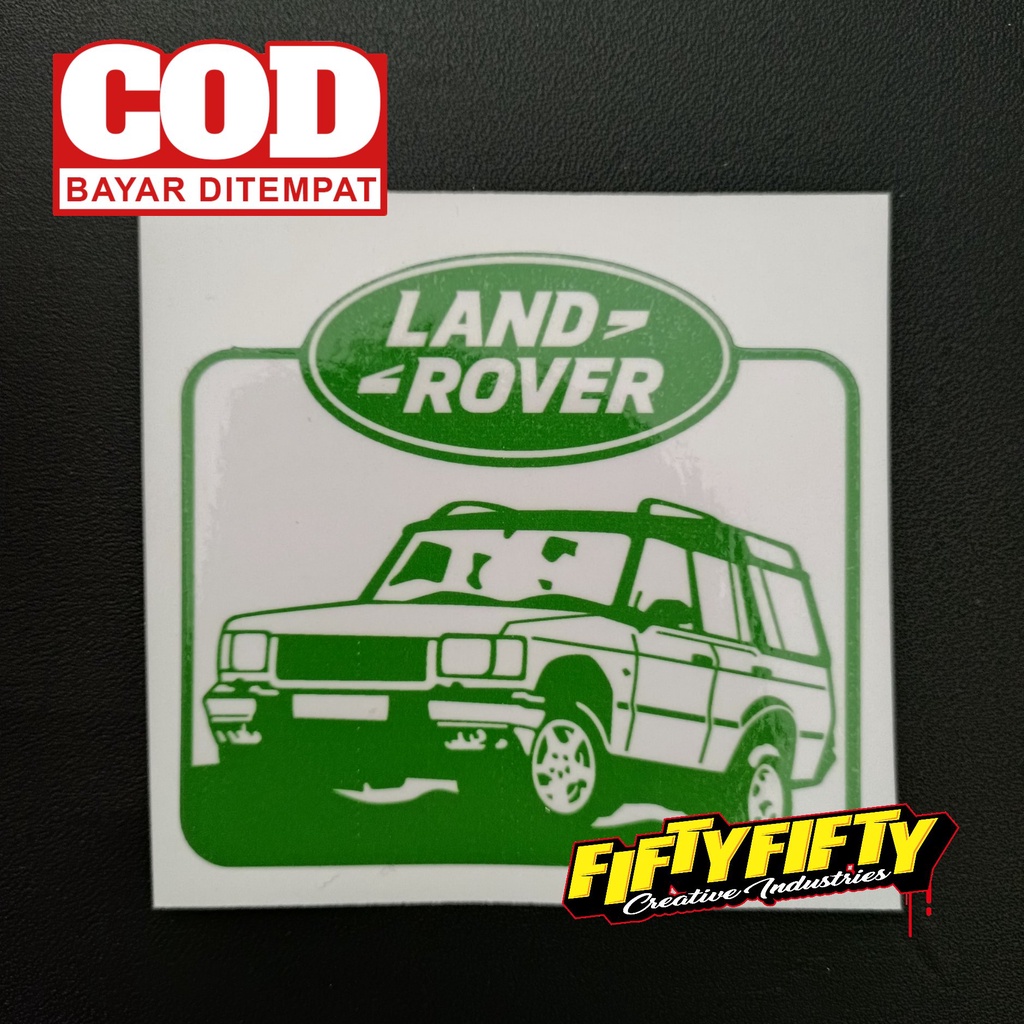 Stiker Print Cut LAND ROVER Stiker Printing Laminasi Glossy Stiker Motor Mobil Helm Sudah Membentuk Pola Desain