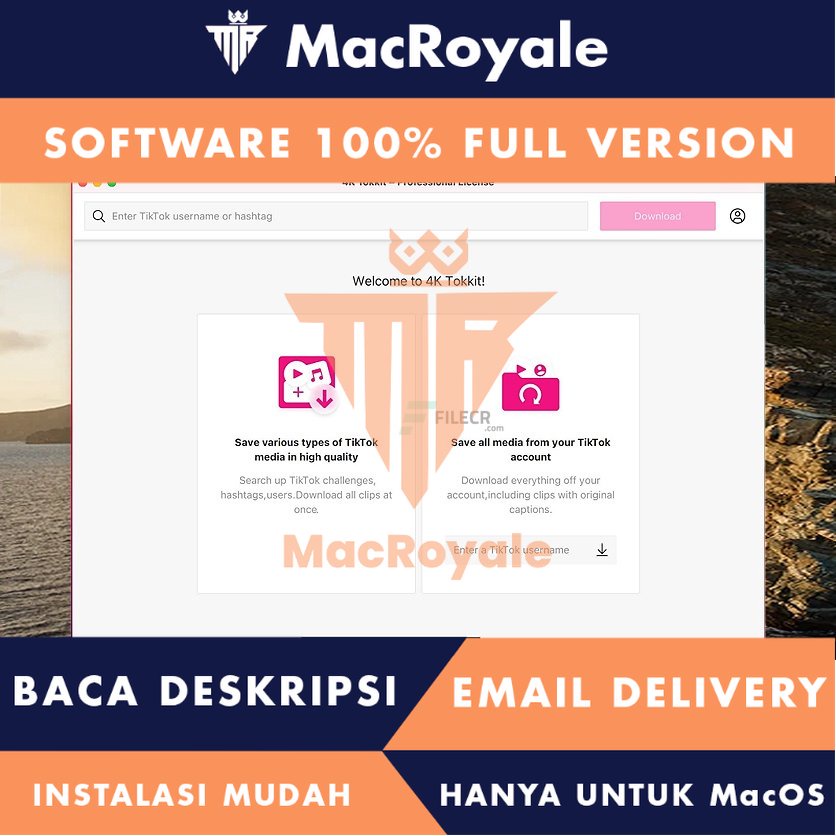 [MacOS] 4K Tokkit PRO Full Version Lifetime Full Garansi - Alat pengunduh konten 4K untuk menyimpan video dari berbagai platform