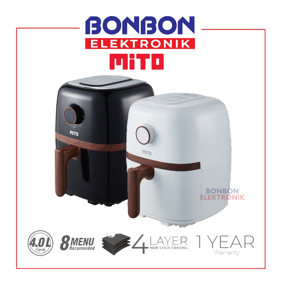 Mito Air Fryer Black Wood AF5 4L 800 watt / AF5 Happy Fry