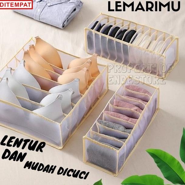 Ω Tempat Kotak Box Penyimpanan Baju Pakaian Bayi Serbaguna Rak Celana Dalam CD Dan Bra Daleman EN200