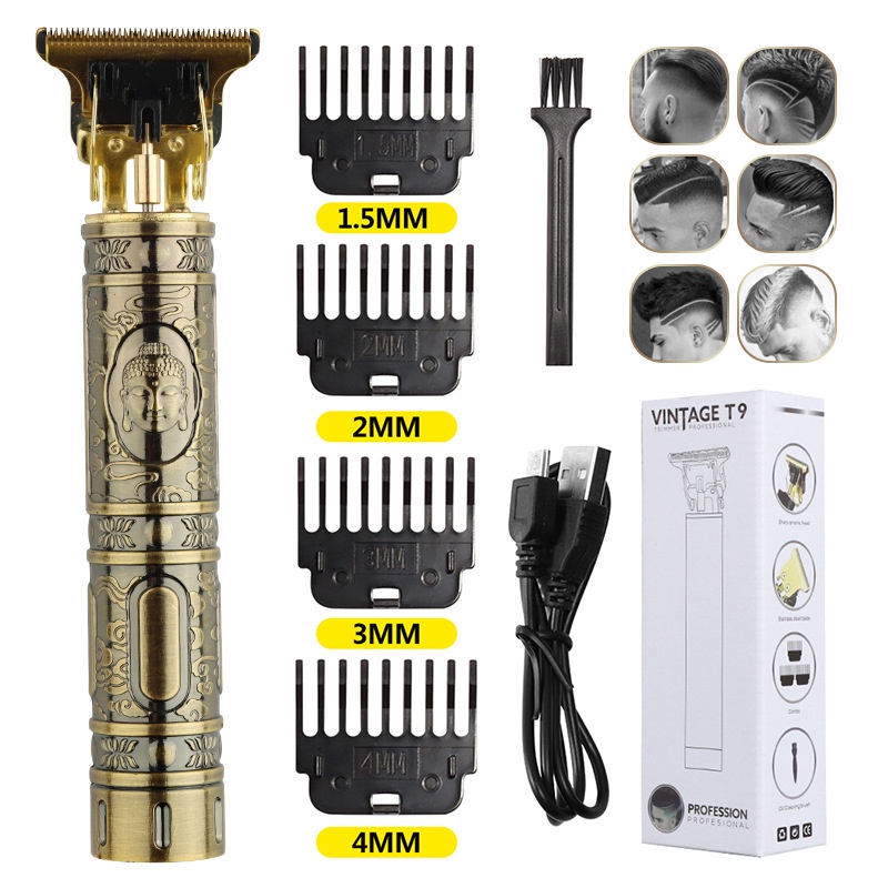 TERLARIS !!! Alat Cukur Rambut Profesional Hair Clipper Vintage / Alat Mesin Cukur Elektrik Potong Rambut Kumis Jenggot Jambang Hair Clipper Trimmer Shaver Recharger / alat cukur steinless / Mesin Pemotong Rambut jenggot kumis buluh lainnya