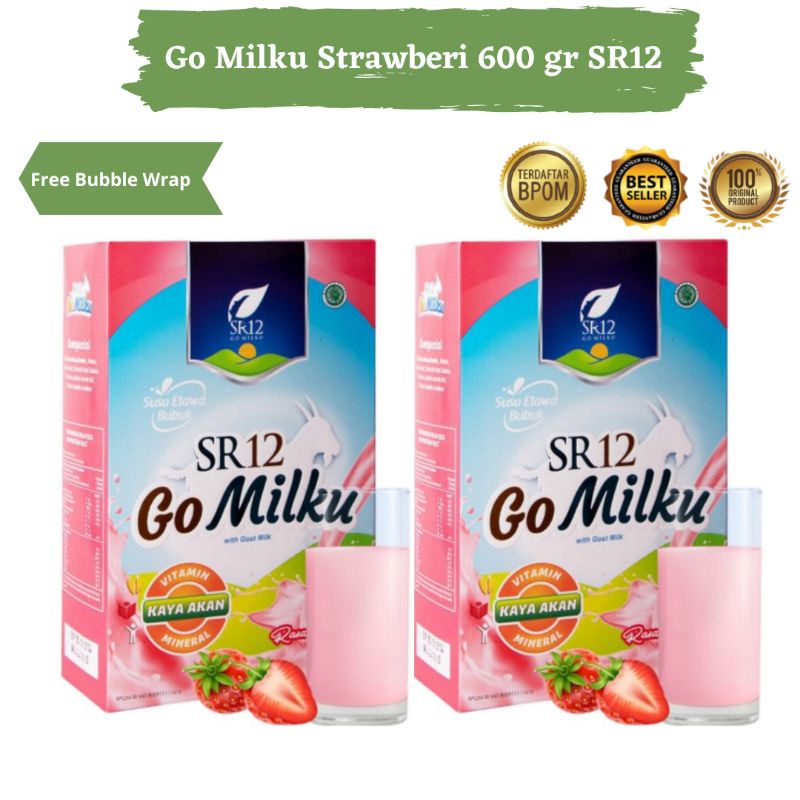 

SR12 Go Milku Susu Etawa Rasa Stroberi 600 gr