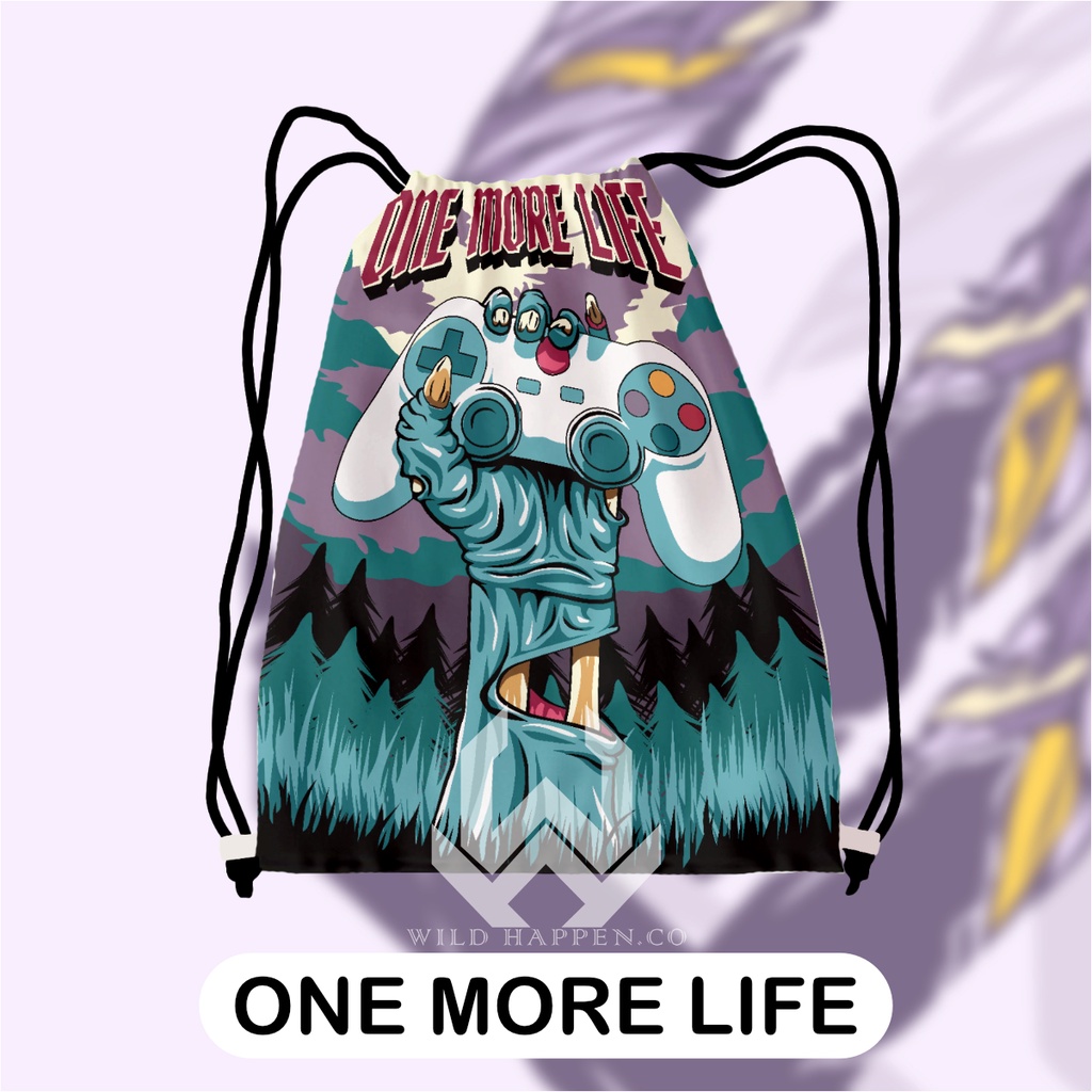 Tas Serut / String Bag Full Print One More Life