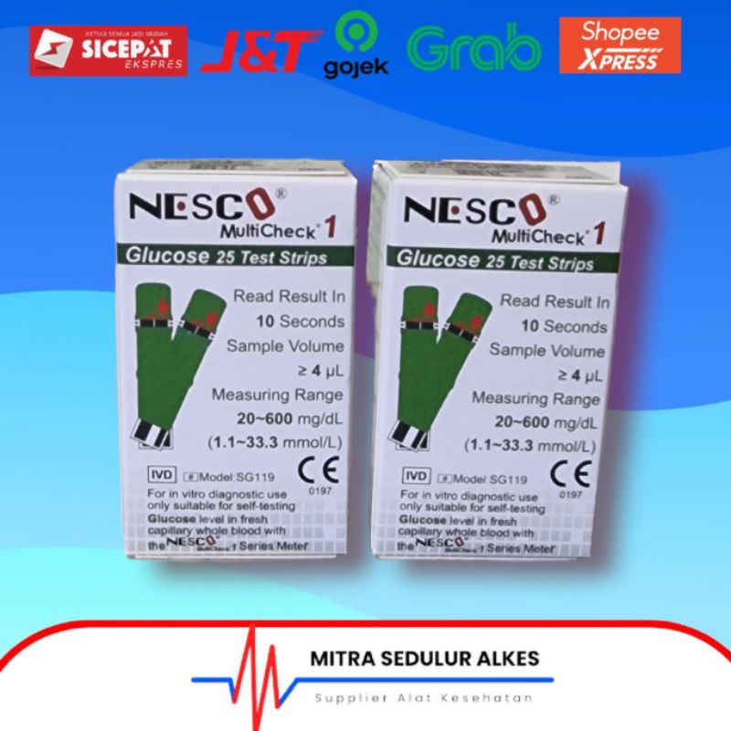 Strip Glucose Nesco l Strip Gula l Strip Refil Gula