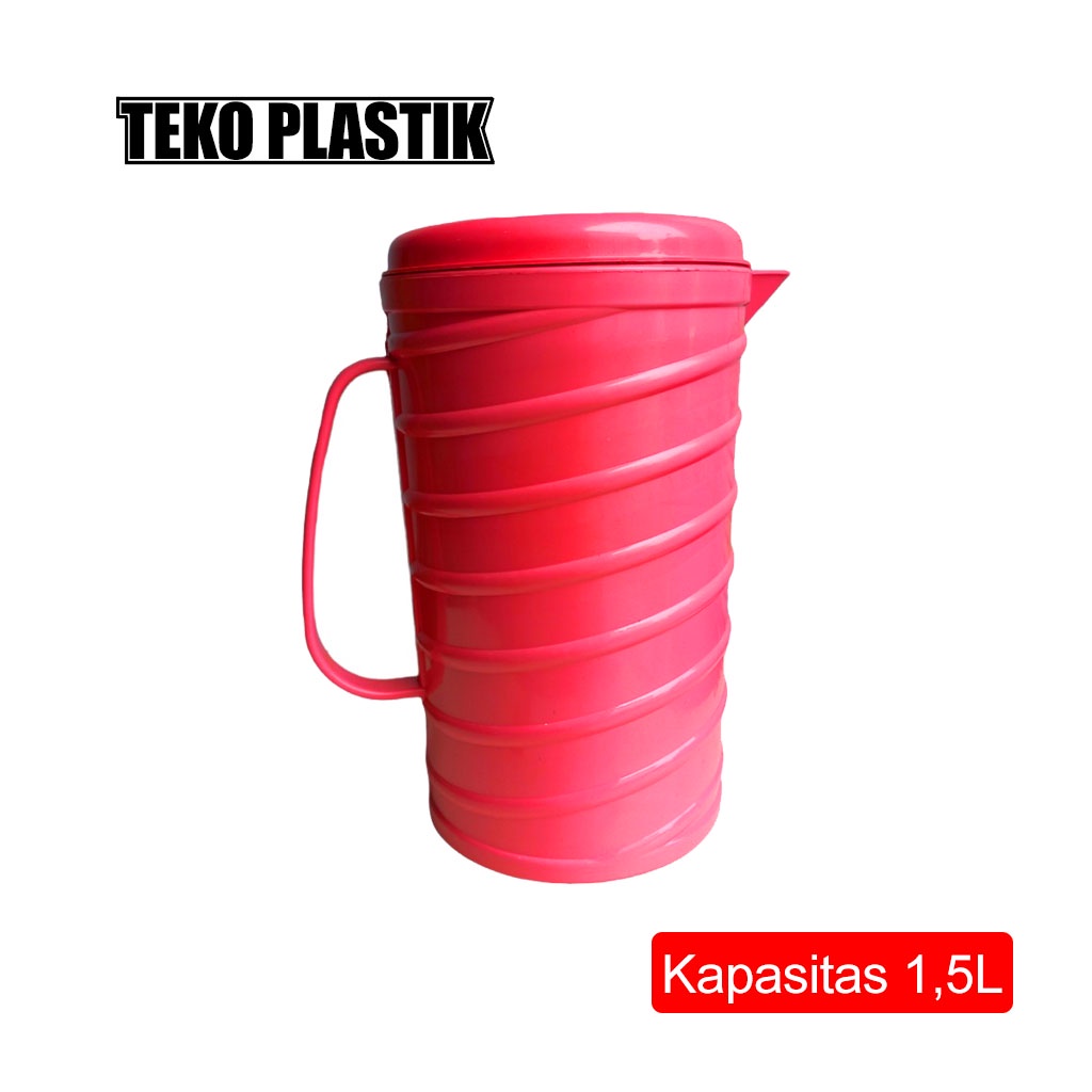 Teko Air Plastik 1.5 Liter / Jug / Pitcher Plastik / Teko Ulir Plastik / Teko Serbaguna Ulir / Teko Air 1.5 Liter