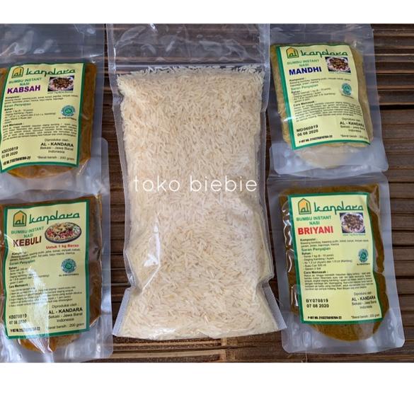 

➹ paket basmati 1kg dan bumbu basah 1bungkus, kebuli biryani mandhi kabsah ☉