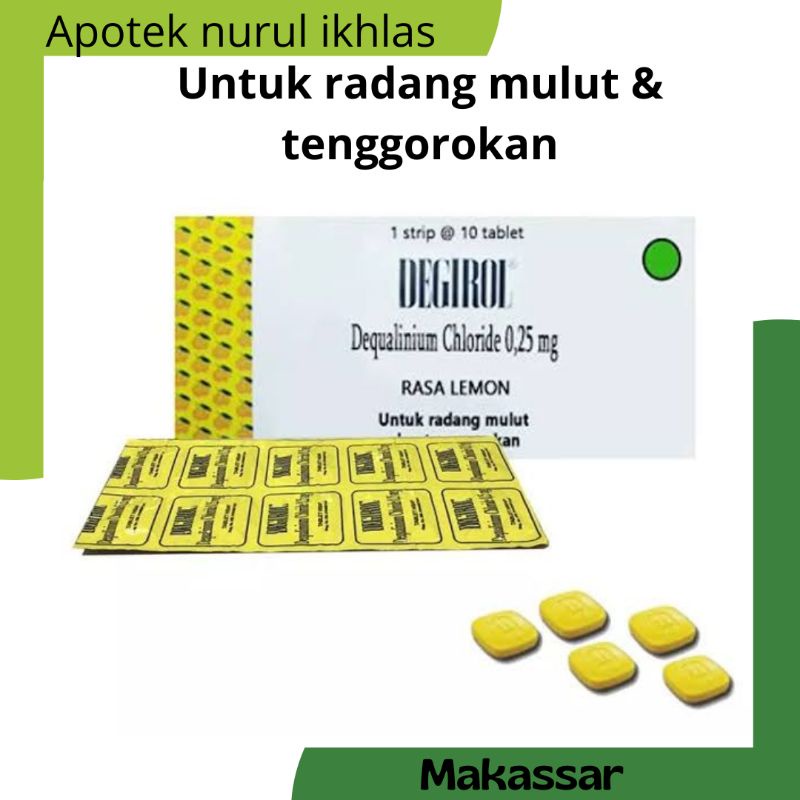 DEGIROL tablet hisap untuk radang tenggorokan perstrip 10 tablet