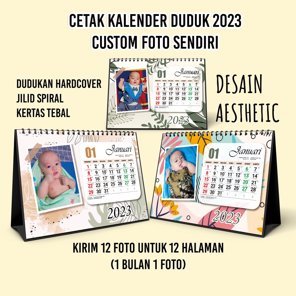 

Kalender Meja Custom Foto - 2025