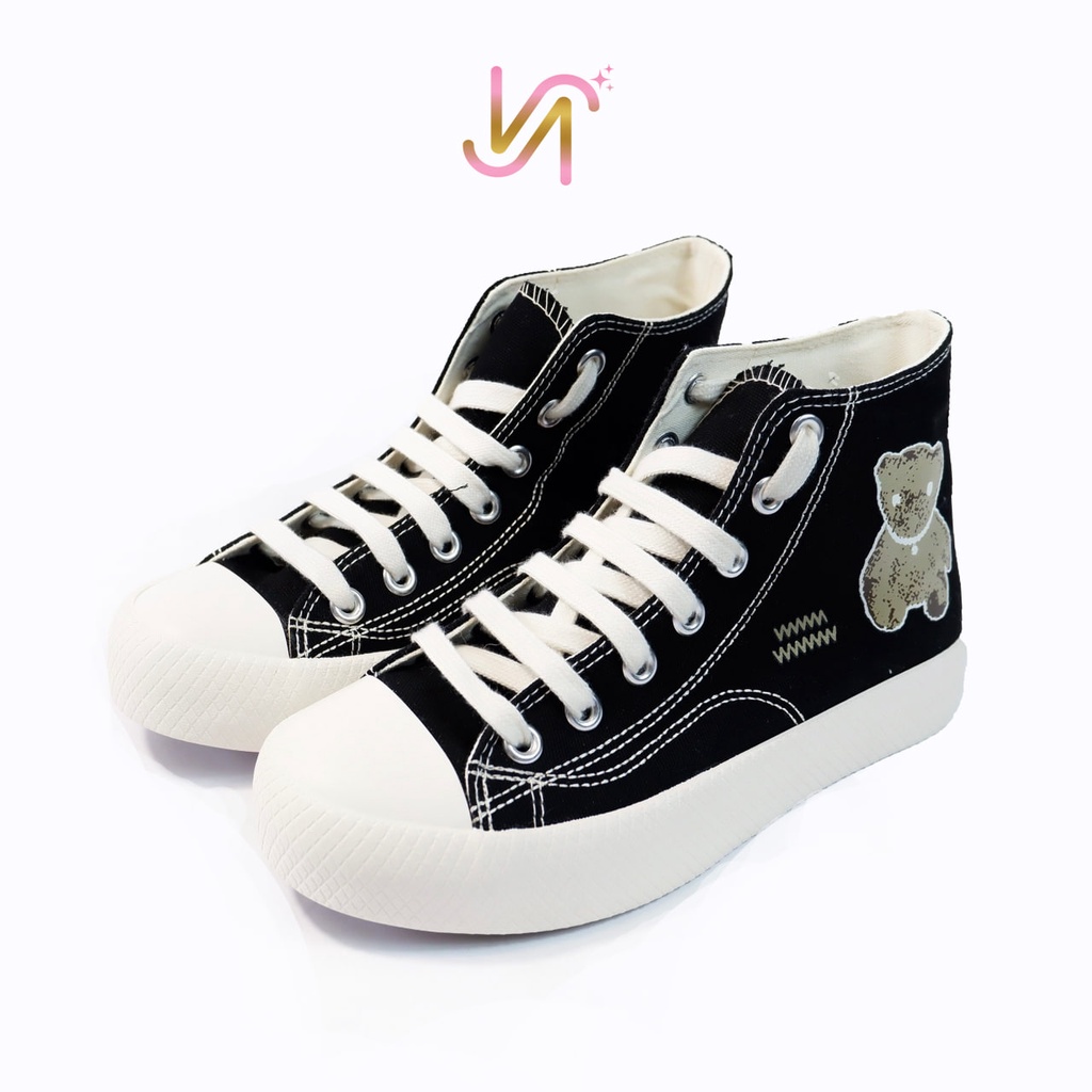 Nadilastuff Sone High Sneakers Sepatu Kanvas Wanita Premium