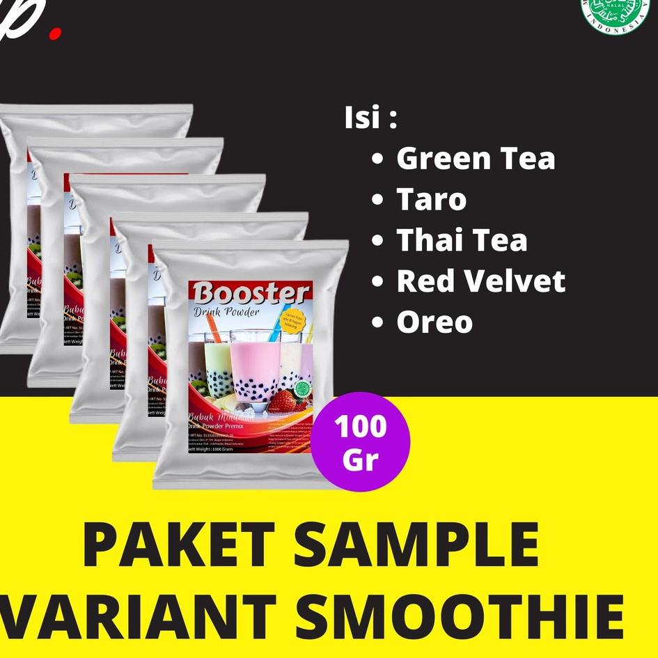 

✴ PAKET SAMPLE Best 5 Varian SMOOTHIE (THAI DRINK) , Harga adalah 1 Paket berisi 5 Variant ✴