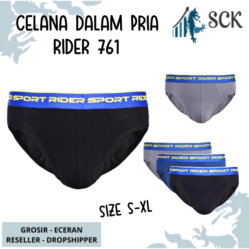 [ISI 3] Celana Dalam Pria RIDER 761 Sport Man Aneka Warna / CD R761 / Pakaian Dalam Laki-Laki - sckmenwear GROSIR