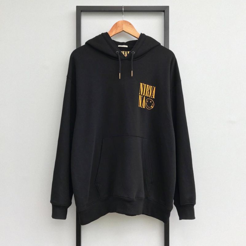 Hoodie NIRVANA x GU Original Hitam Pullover
