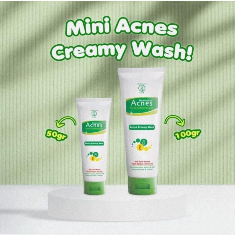 Acnes Creamy Wash 50 &amp; 100 gr - Sabun Cuci Muka