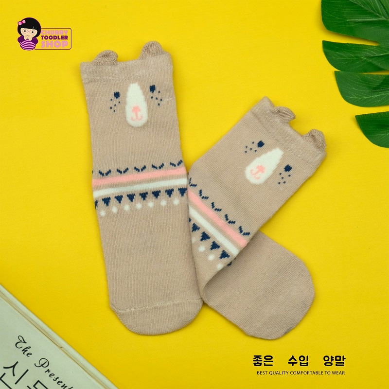 Minipetite SC2137  Kaus kaos kaki bayi anak balita lentur lembut bahan katun impor panda lucu