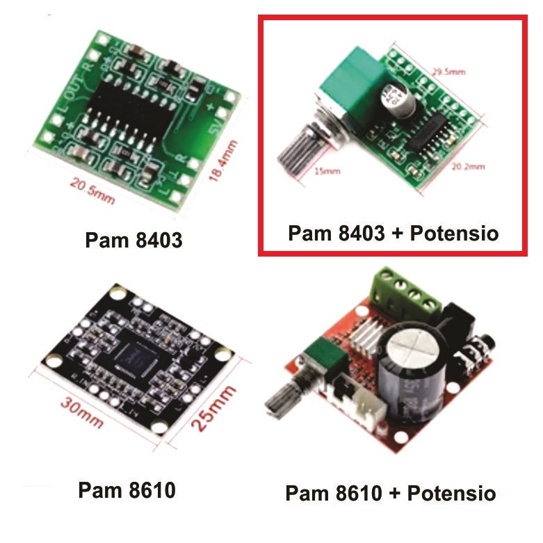 [HAEBOT] Module Potensio Amplifier 2 Channel 3W Watt 5V PAM8403 Pengeras Suara Musix Box Mini Controller Ampli