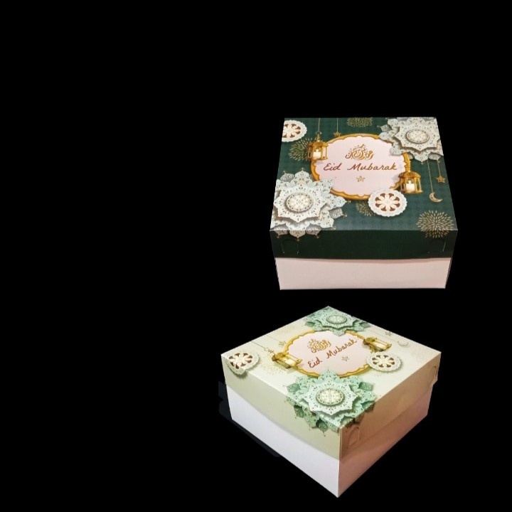 

box lentera kemasan lapis surabaya edisi eid mubarak kardus kotak chiffon cake packaging hampers idul fitri