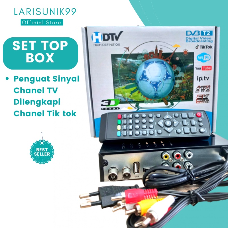 Set Top Box Tv Digital Tabung Antena Televisi Penguat Sinyal Chanel TV STB DVB T2 Full HD Receiver Wifi Youtube Chanel Penerima Siaran Digital Penguat Sinyal STB Dvb Semua Jenis Televisi Premium Original