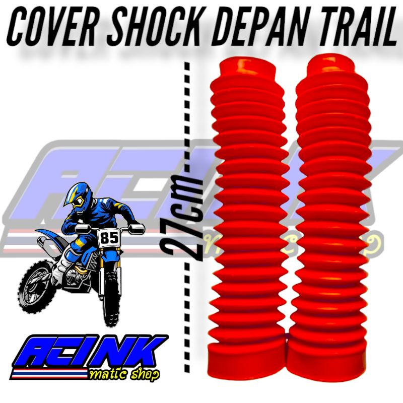 Karet shock depan universal cover as shock trail ( Harga sepasang ) panjang 27cm