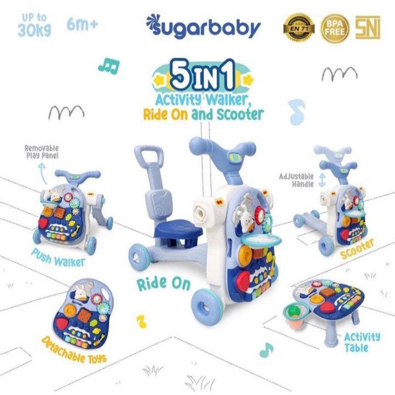 ACTIVITY WALKER 5 IN 1 SUGAR BABY