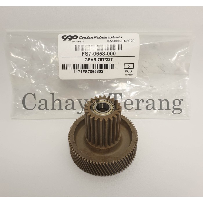 

[[JNT COD]] Gear 75/22T (Nanas) Mesin Fotocopy Canon IR 5000 6000 5020 6020 CPP