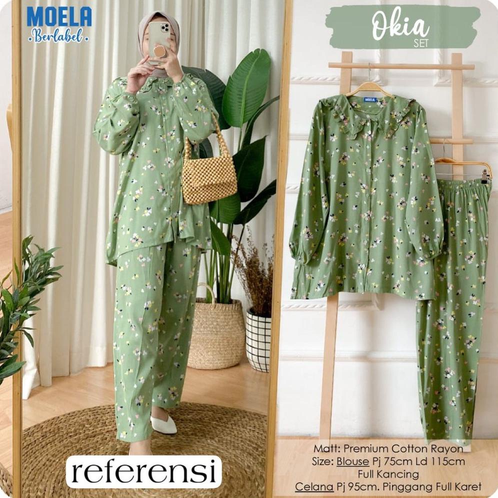 Setelan Jumbo Ld 110 120 130 140 One Set Rayon Terbaru Setcel Big Size Xxl Xxxl Free Masker Okia