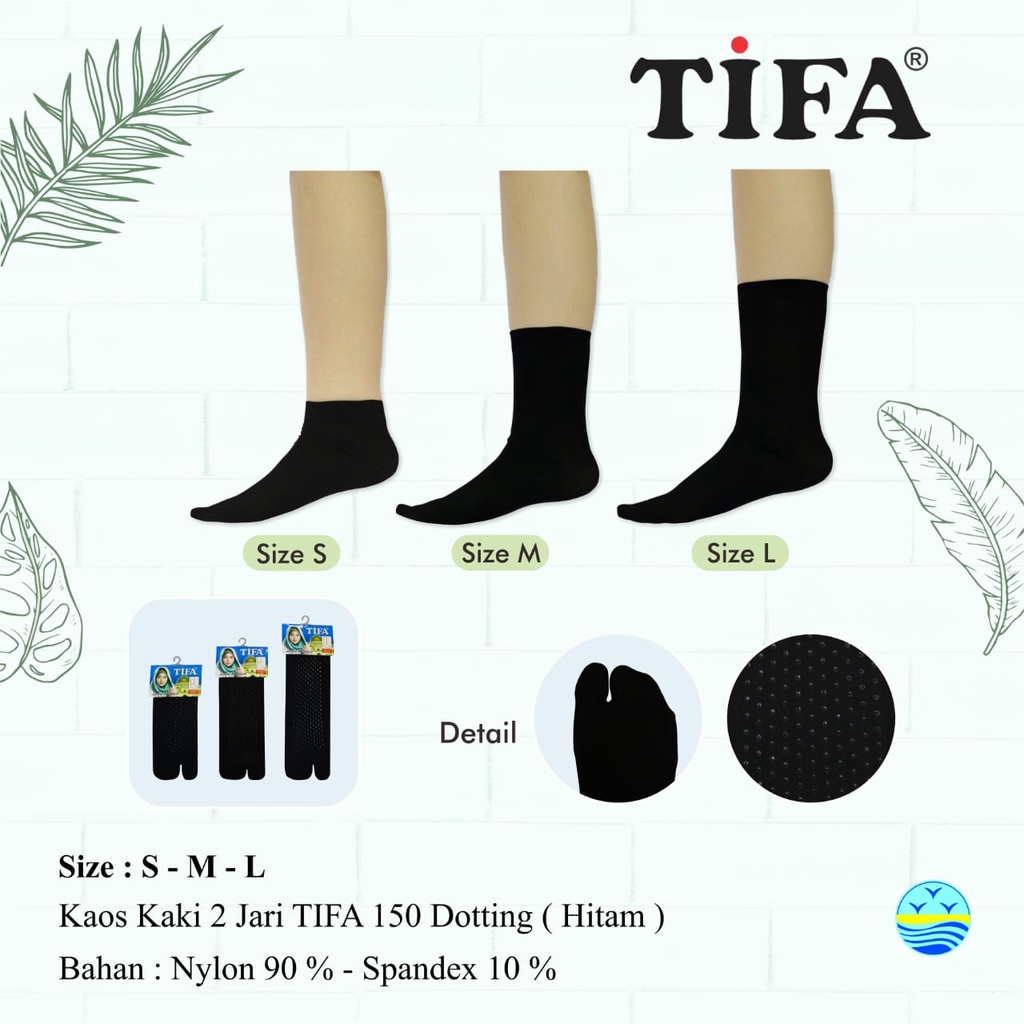 Kaos Kaki Wanita TIFA NYLON 2JR SPD 150 DOT Muslimah / Pakaian Muslim Kebutuhan Perempuan - sckmenwear GROSIR