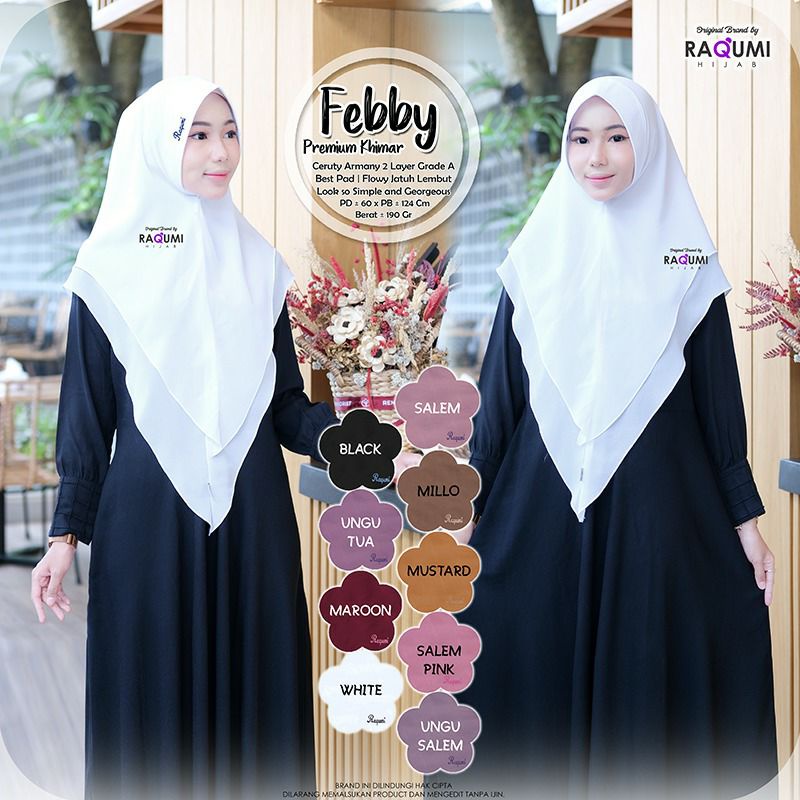 Febby Premium Khimar ori by Raqumi Hijab
