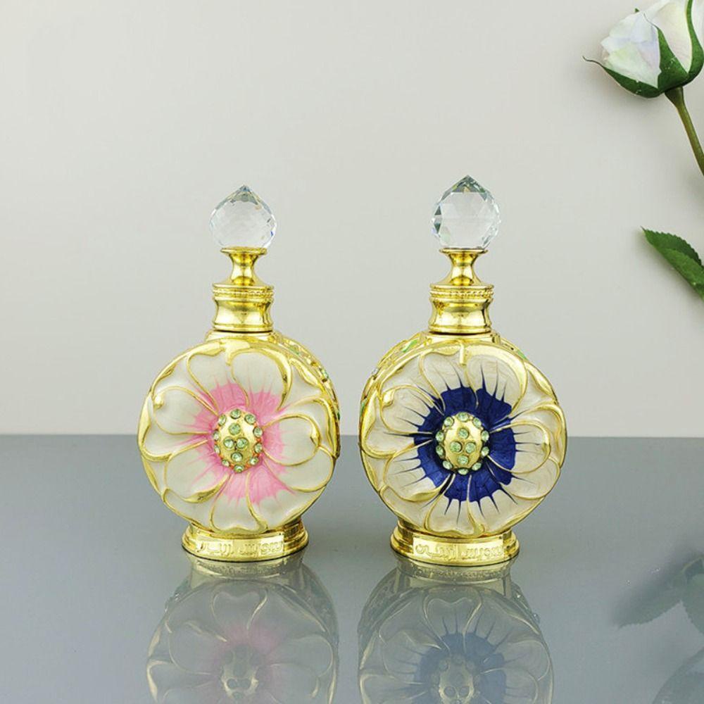 Rebuy Botol Parfum Timur Tengah Vintage Romantis Lotion bottling Fragrance Bottle Desert Flower Crystal Dekorasi Pernikahan Hadiah Kosong Wadah Kosmetik