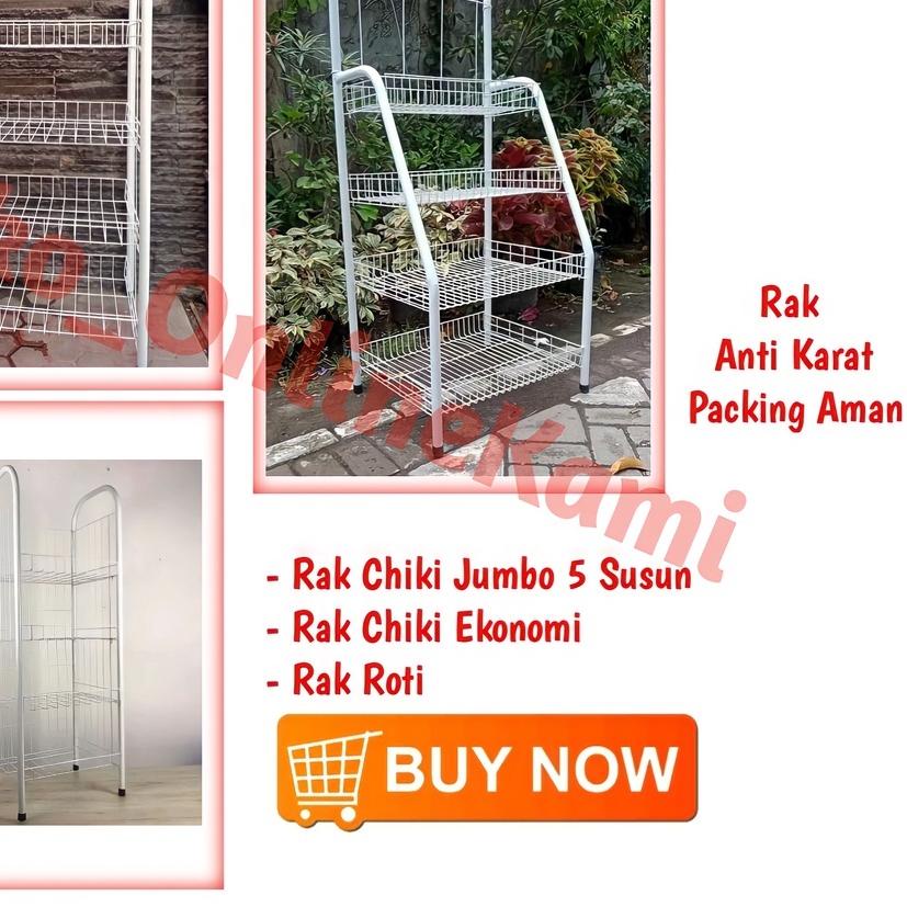 ◘ PROMO Rak Chiki 4 Susun Serbaguna / Rak Roti / Keranjang Roti / Keranjang Susun 4 / Keranjang snac