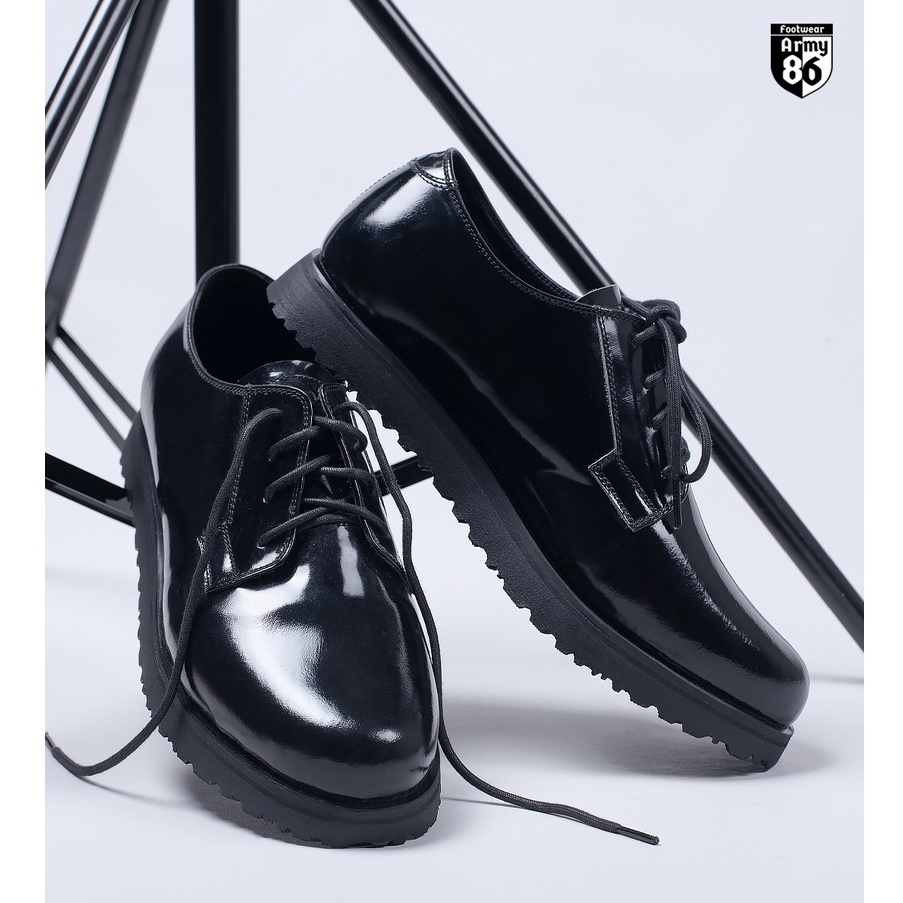 Sepatu PDH Betha Polri polisi TNI Security Satpam Asli kulit original/sepatu polisi kulit