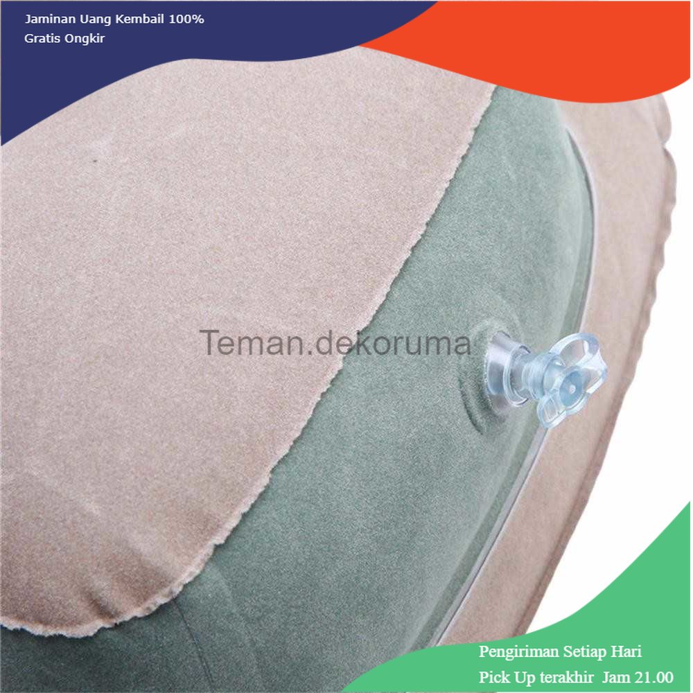 TD - TRV Bantal Leher U-Shape Inflatable Air Blow Up