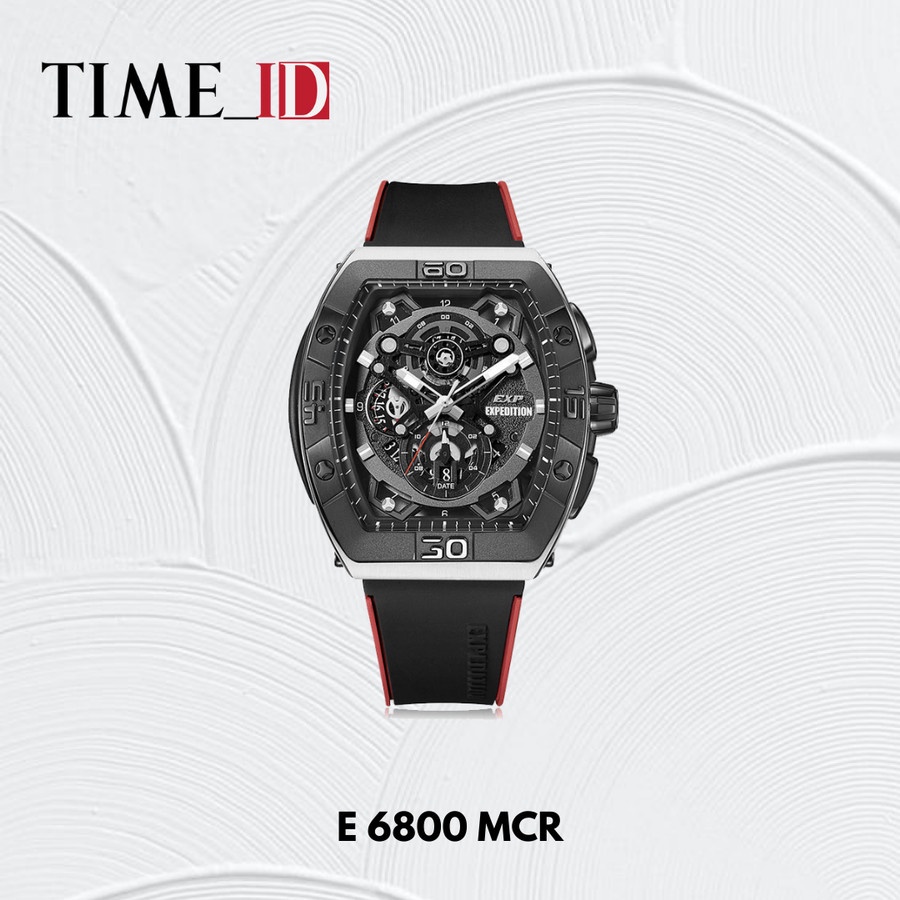 Jam Tangan Expedition E 6800 MCR Black Silver Pria